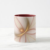 高貴な銅及び金ゴールド抽象芸術モダンフラクタルアート マグカップ (中央)