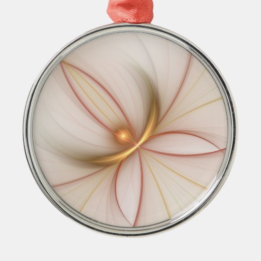 高貴な銅及び金ゴールド抽象芸術モダンフラクタルアート メタルオーナメント (正面)