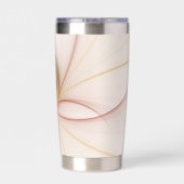 高貴な銅及び金ゴールド抽象芸術モダンフラクタルアート 保温保冷タンブラー (背面)