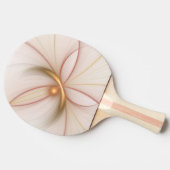 高貴な銅及び金ゴールド抽象芸術モダンフラクタルアート 卓球ラケット (横)