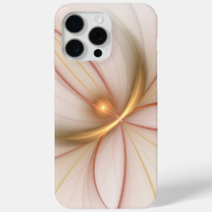 高貴な銅及び金ゴールド抽象芸術モダンフラクタルアート iPhone 15 PRO MAXケース