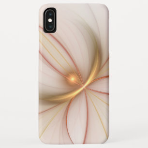 高貴な銅及び金ゴールド抽象芸術モダンフラクタルアート iPhone XS MAXケース