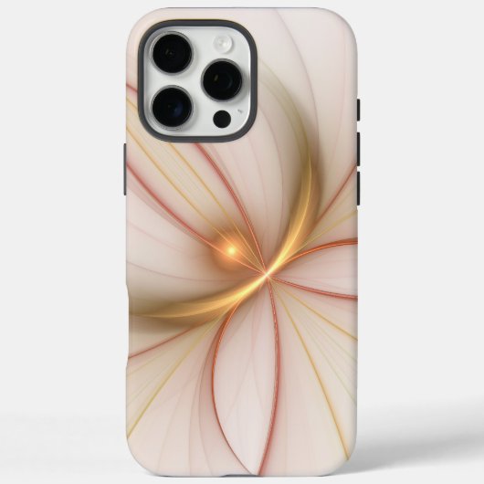 高貴な銅及び金ゴールド抽象芸術モダンフラクタルアート Case-Mate iPhoneケース (裏面)