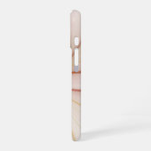 高貴な銅及び金ゴールド抽象芸術モダンフラクタルアート iPhone 16ケース (左側面)