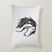 高貴な馬頭 アクセントクッション (裏面(縦))