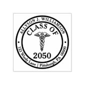 高貴エレガント医科卒業差出人住所 ラバースタンプ (インプリント)