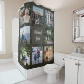 高貴カスタム親カップル向けのプレゼントがグレー シャワーカーテン (インサイチュ)