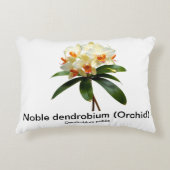 高貴デンドロビウム蘭アクセント枕 アクセントクッション (正面)