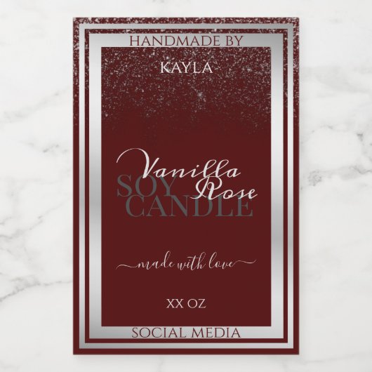 高貴ブルゴーニュ及び銀製品の包装ラベル フードラベル (シングルラベル)