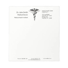 高貴 クラシック 医療 エレガント ブラック ホワイト ケドゥケウス ノートパッド