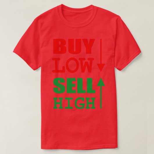 高買売高の株式市場トレーダー Tシャツ (デザイン正面)
