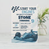 高速およびおもしろい編集可能パーティーカード 招待状 (スタンド正面)