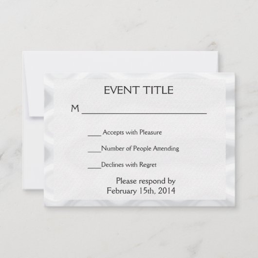 高速および簡単空白のテンプレート 出欠カード (正面)