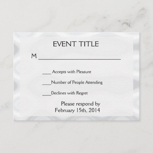 高速および簡単空白のテンプレート 出欠カード (正面)