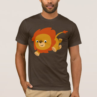 高速かわいい漫画ライオンTシャツ Tシャツ