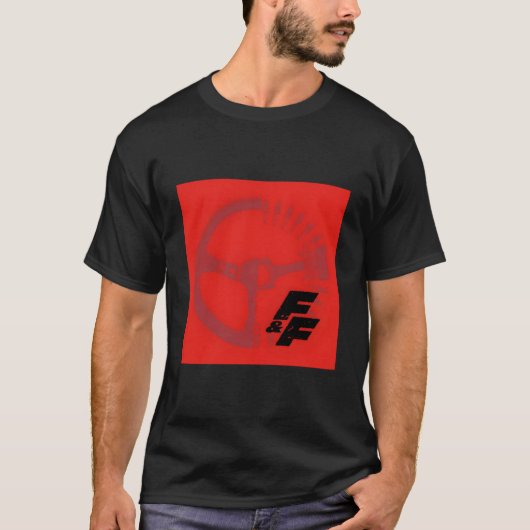 高速で激しユニークいステアリングホイールLong S Tシャツ (正面)