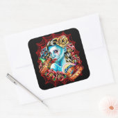 高速で生きかわいらしる死ぬカリッサバラ スクエアシール (封筒)