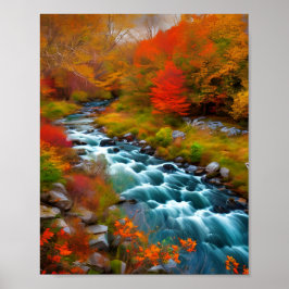 高速に移動ニューイングランドのストリーム。 ポスター