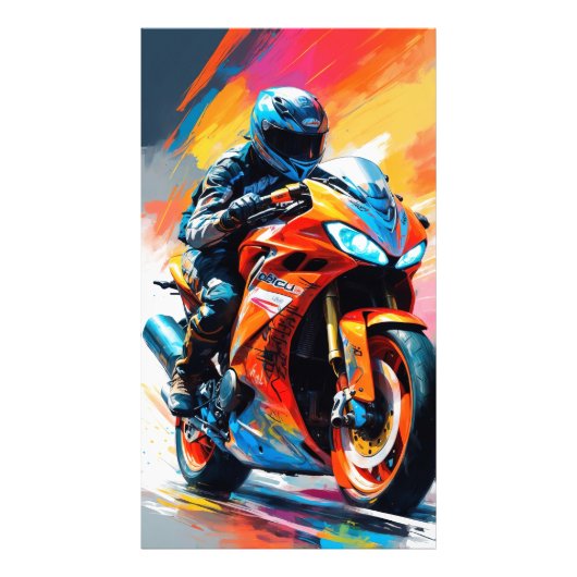 高速オートバイレース フォトプリント            (正面)