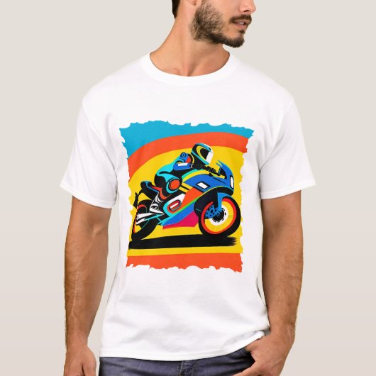 高速オートバイ Tシャツ (正面)