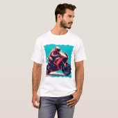 高速オートバイ Tシャツ (正面フル)