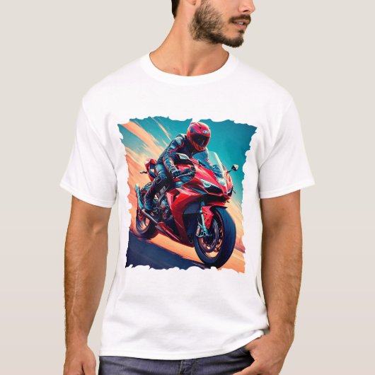 高速オートバイ Tシャツ (正面)