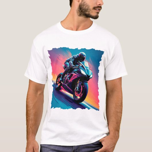 高速オートバイ Tシャツ (正面)