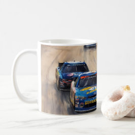 高速カラフルトワイライトレーシングシーン コーヒーマグカップ