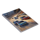 高速カラフルトワイライトレーシングシーン ノートブック (右側)