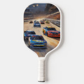 高速カラフルトワイライトレーシングシーン ピックルボールラケット (裏面)