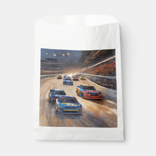 高速カラフルトワイライトレーシングシーン フェイバーバッグ (正面)