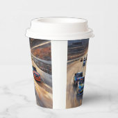高速カラフルトワイライトレーシングシーン 紙コップ (右)