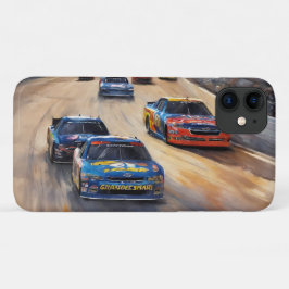 高速カラフルトワイライトレーシングシーン iPhone 11 ケース