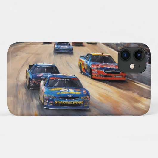 高速カラフルトワイライトレーシングシーン Case-Mate iPhoneケース (裏面(横))
