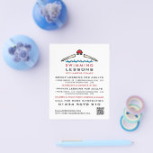 高速スイミングアイコン、スイミングレッスン広告ス チラシ (シングル)