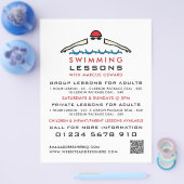 高速スイミングアイコン、スイミングレッスン広告ス チラシ (シングル)