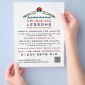 高速スイミングアイコン、スイミングレッスン広告ス チラシ (手)