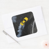 高速スポーツカー漂流 – 大人&キッズレース スクエアシール (封筒)