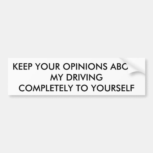 「高速ドライバー用バンパーステッカー」 バンパーステッカー (正面)