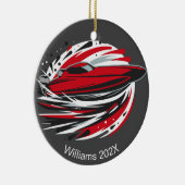 高速パーソナライズされた動的オフショア・ボート セラミックオーナメント (右)