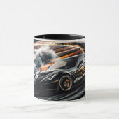 高速ブラックスポーツカー漂流 マグカップ (中央)