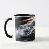高速ブラックスポーツカー漂流 マグカップ (左)