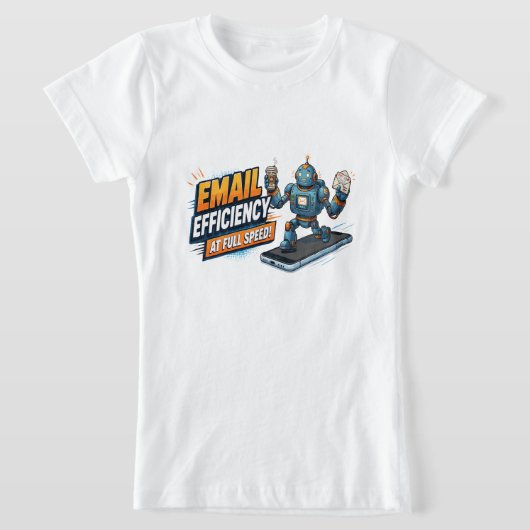 高速メール処理ロボット Tシャツ (レイダウン)
