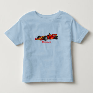 高速レーシングカーの漫画イラストレーション トドラーTシャツ