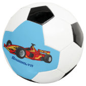 高速レーシングカー漫画イラストレーション サッカーボール (3/4)