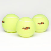 高速レーシングカー漫画イラストレーション テニスボール (マルチ)