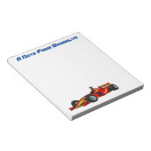 高速レーシングカー漫画イラストレーション ノートパッド (アングル)