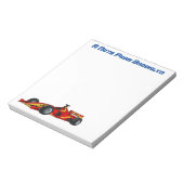 高速レーシングカー漫画イラストレーション ノートパッド (回転)
