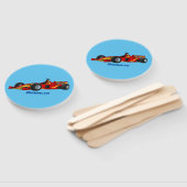 高速レーシングカー漫画イラストレーション ハンドファン (組立なし)