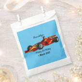 高速レーシングカー漫画イラストレーション フェイバーバッグ (クリップ留めされた状態)